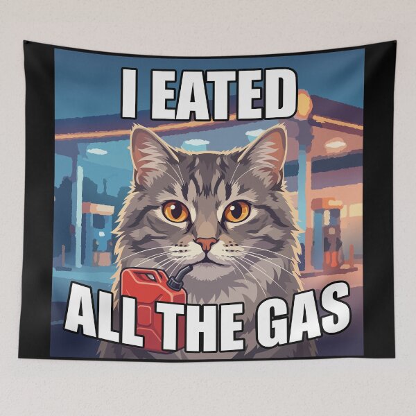 Item preview, I Eated The Gas Funny Gen Z Meme Bumper designed and sold by Uglyandcute.