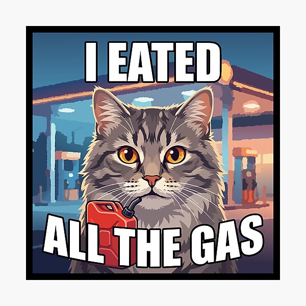Item preview, I Eated The Gas Funny Gen Z Meme Bumper designed and sold by Uglyandcute.