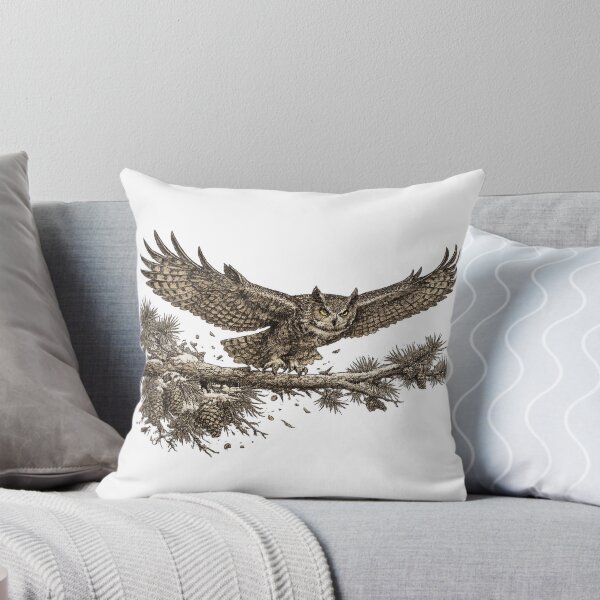 Item preview, Great Horned Owl Taking Flight designed and sold by KrungiT Design .