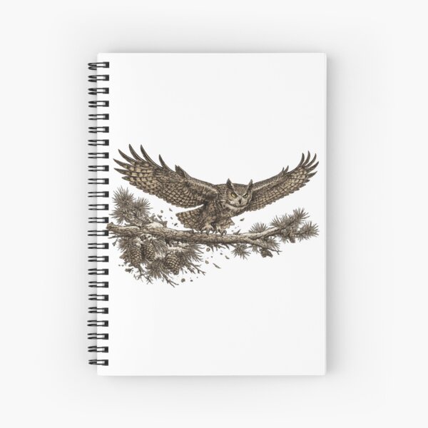 Item preview, Great Horned Owl Taking Flight designed and sold by KrungiT Design .