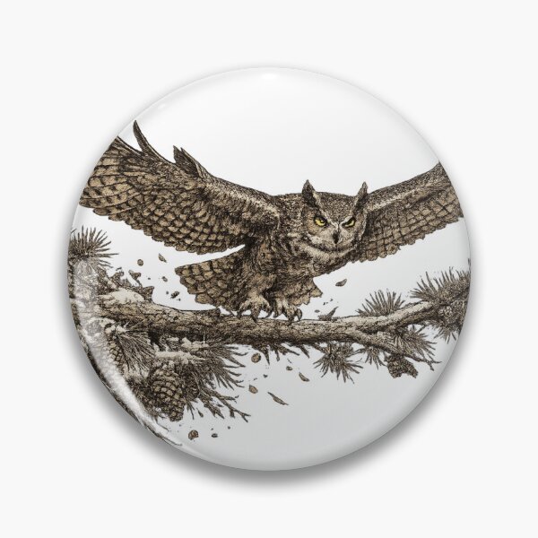 Item preview, Great Horned Owl Taking Flight designed and sold by KrungiT Design .