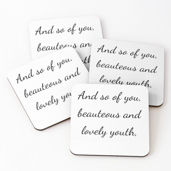 Item preview,    "And so of you, beauteous and lovely youth," - handwriting black designed and sold by ariksworld.