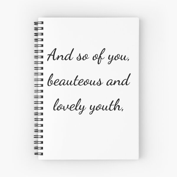 Item preview,    "And so of you, beauteous and lovely youth," - handwriting black designed and sold by ariksworld.