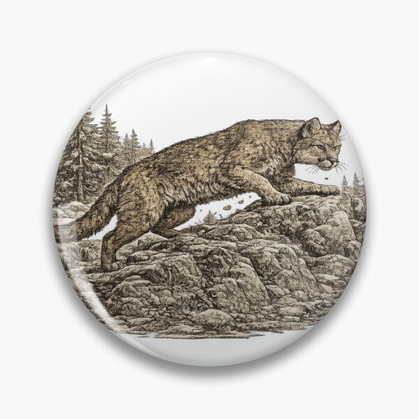 Item preview, Mountain Lion Climbing Rocks designed and sold by KrungiT Design .