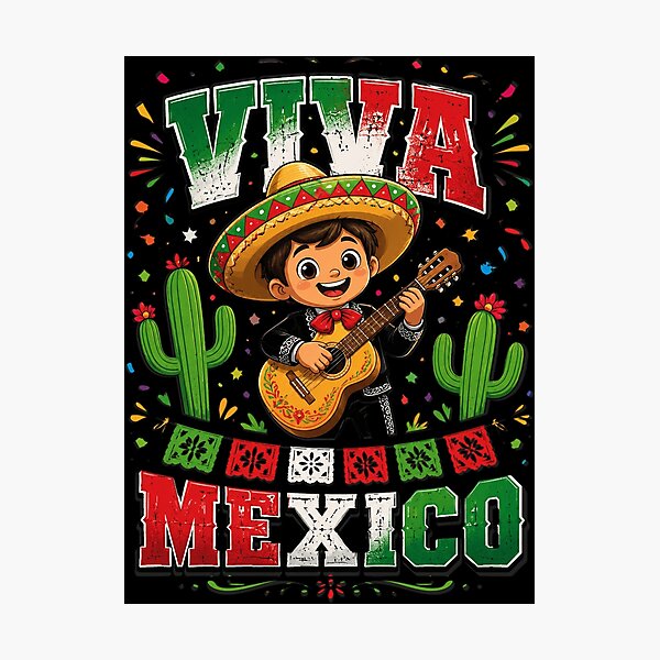 Item preview, Viva Mexico Boy Guitar Mexican Independence designed and sold by OlakunleOloroz.