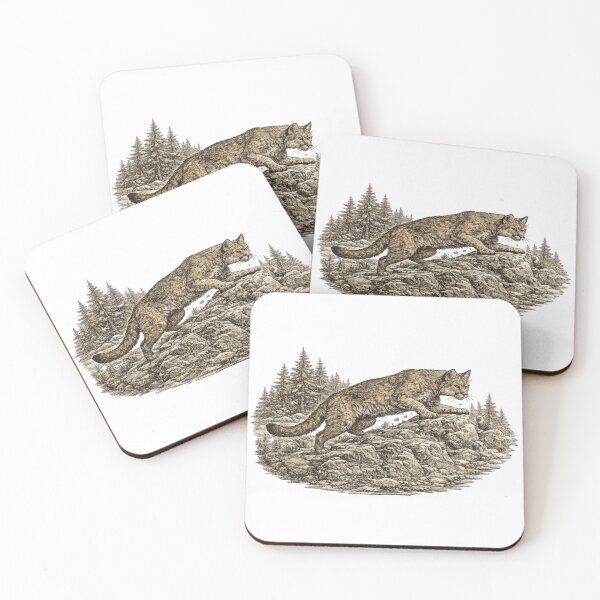 Item preview, Mountain Lion Climbing Rocks designed and sold by KrungiT Design .