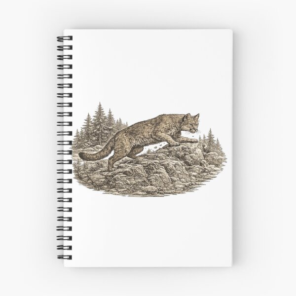Item preview, Mountain Lion Climbing Rocks designed and sold by KrungiT Design .