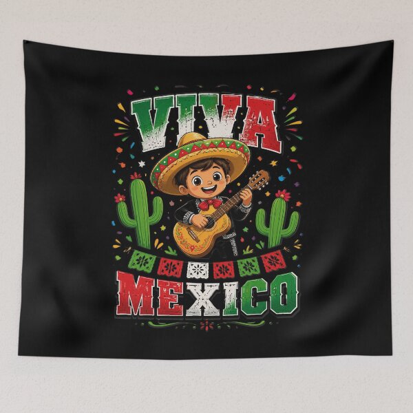 Item preview, Viva Mexico Boy Guitar Mexican Independence designed and sold by OlakunleOloroz.