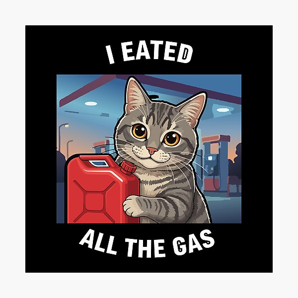 Item preview, i Eated The Gas Funny Gen Z Meme Bumper designed and sold by Uglyandcute.