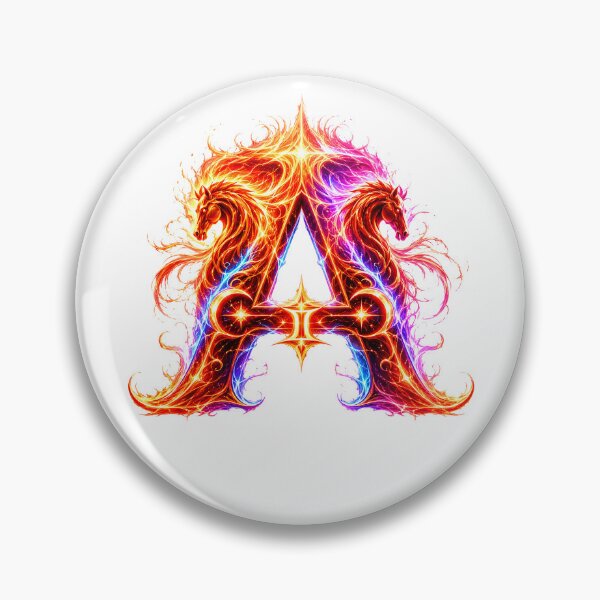 Item preview, Emberhoof Horse-Gemini Flame Letter A designed and sold by BlissBlvdShop.