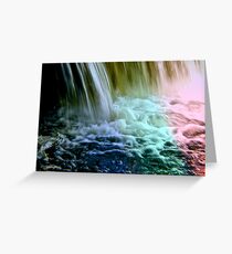 Multicolor waterfall Greeting Card