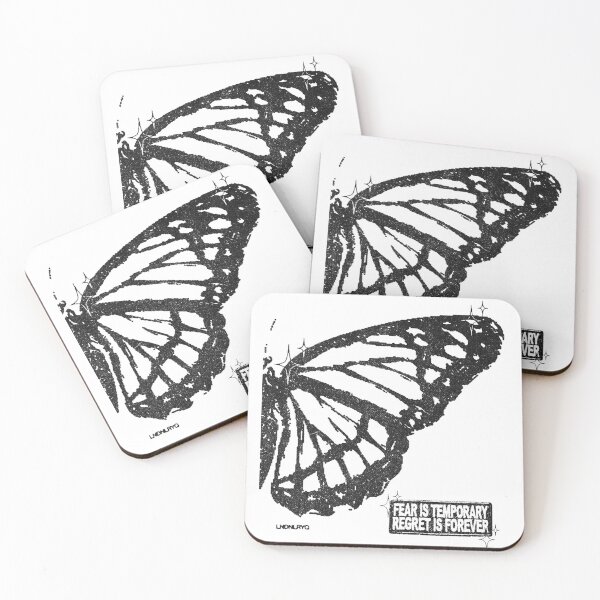 Item preview, Kendrick Fear Is Temporary Regret Is Forever Fan Art – Feather Ghost Print designed and sold by gringoods.
