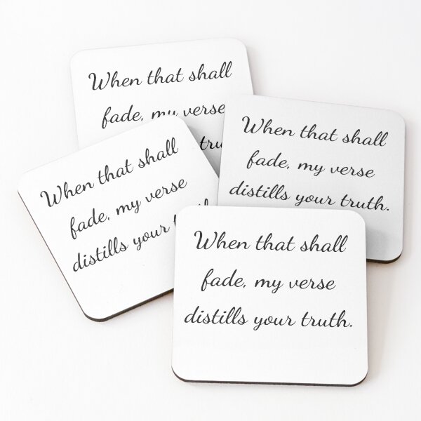 Item preview,    "When that shall fade, my verse distills your truth." - handwriting black designed and sold by ariksworld.