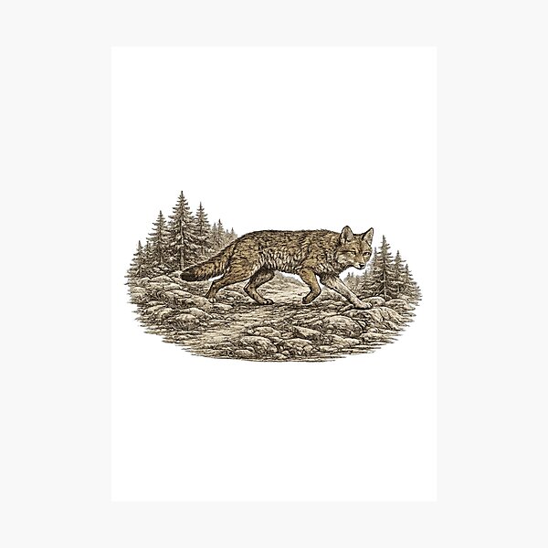 Item preview, Coyote Crossing Forest designed and sold by KrungiT Design .