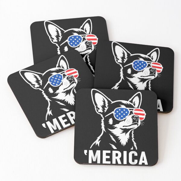 Item preview, Cute Chihuahua Dog Merica American Flag Sunglasses Patriotic 4th Of July designed and sold by StanaLuis.
