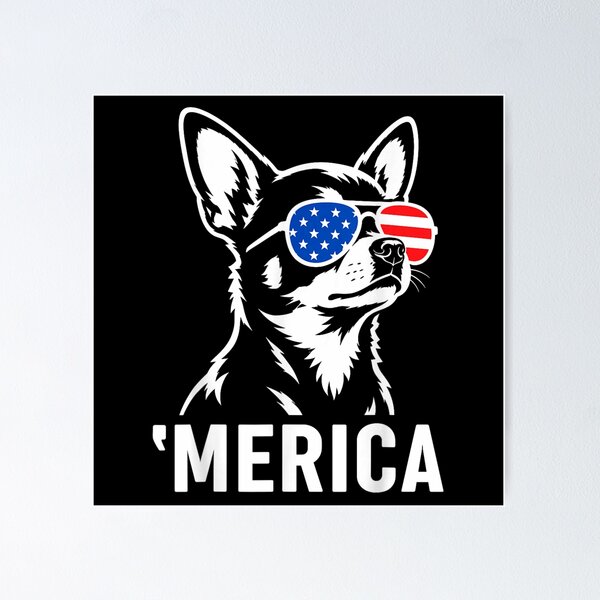 Item preview, Cute Chihuahua Dog Merica American Flag Sunglasses Patriotic 4th Of July designed and sold by StanaLuis.