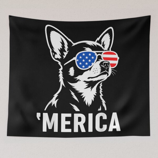 Item preview, Cute Chihuahua Dog Merica American Flag Sunglasses Patriotic 4th Of July designed and sold by StanaLuis.