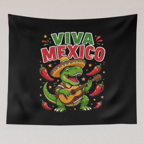 Item preview, Viva Mexico Boy Mexican Dinosaur Independence Day designed and sold by OlakunleOloroz.