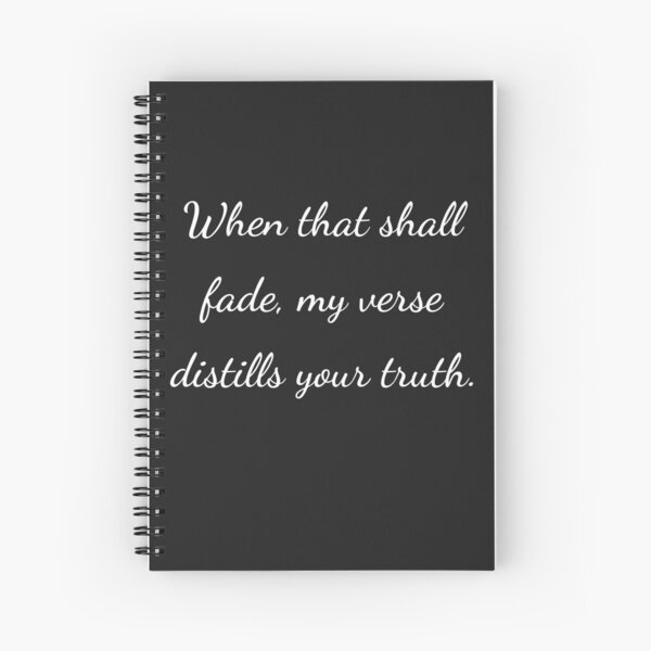 Item preview,    "When that shall fade, my verse distills your truth." - handwriting white designed and sold by ariksworld.