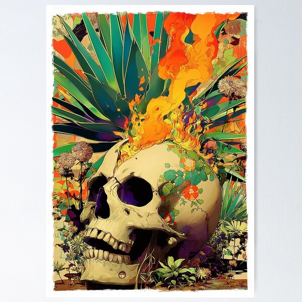 Item preview, Agave Fire Skull designed and sold by DavidLoblaw.