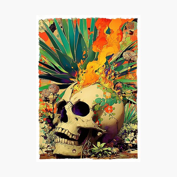 Item preview, Agave Fire Skull designed and sold by DavidLoblaw.