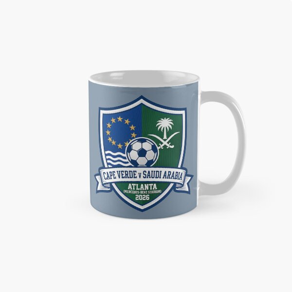 Item preview, International Soccer Match Crest Cape Verde Saudi Arabia Atlanta designed and sold by Pride Emblem Prints.