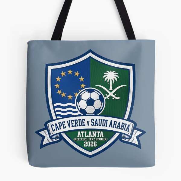 Item preview, International Soccer Match Crest Cape Verde Saudi Arabia Atlanta designed and sold by Pride Emblem Prints.