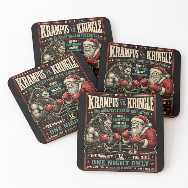 Item preview, Krampus vs Kringle Holiday Boxing Match designed and sold by Victor Shadehorn.