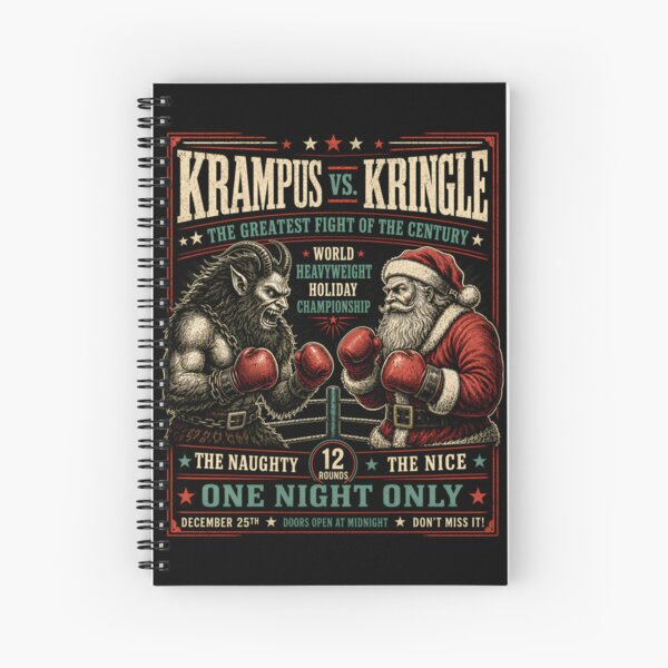 Item preview, Krampus vs Kringle Holiday Boxing Match designed and sold by Victor Shadehorn.
