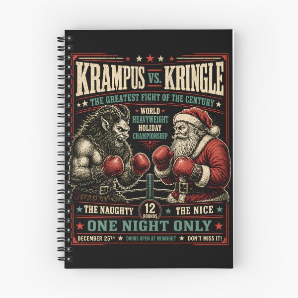Item preview, Krampus vs Kringle Holiday Boxing Match designed and sold by Victor Shadehorn.