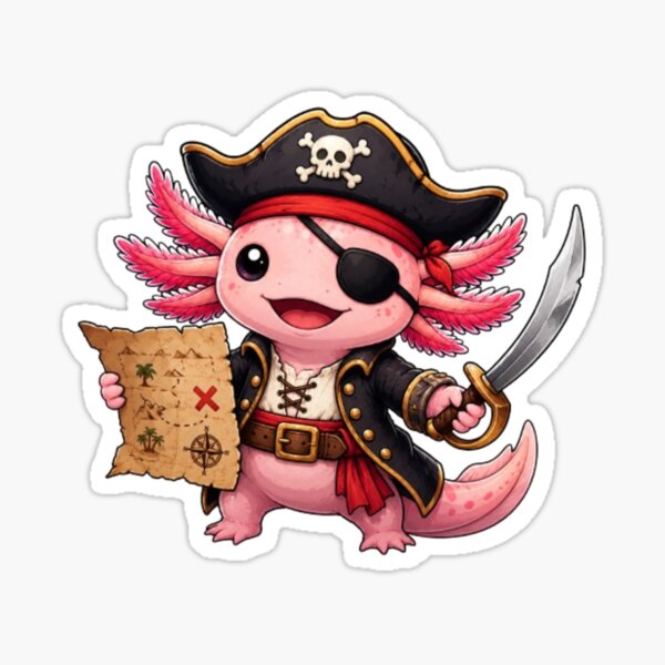 Item preview, Pirate Axolotl Adventure designed and sold by Pond21.