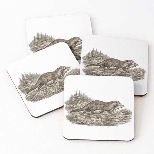 Item preview, River Otter Carrying a Fish designed and sold by KrungiT Design .
