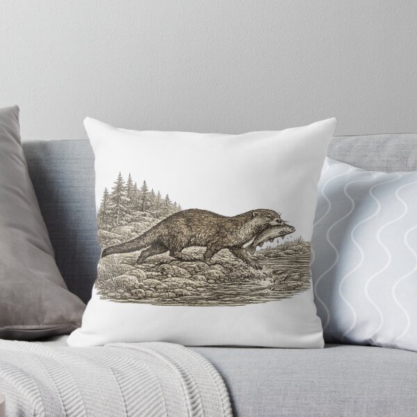 Item preview, River Otter Carrying a Fish designed and sold by KrungiT Design .