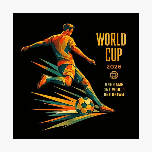 Item preview, World Cup 2026 Soccer Player Dynamic Abstract Geometric Football Graphic designed and sold by StanaLuis.