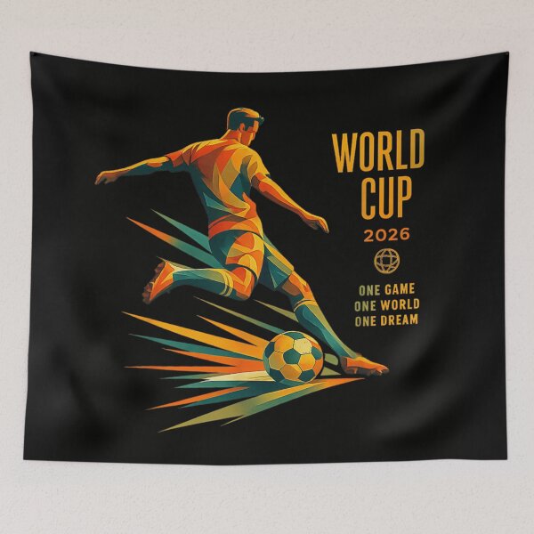 Item preview, World Cup 2026 Soccer Player Dynamic Abstract Geometric Football Graphic designed and sold by StanaLuis.