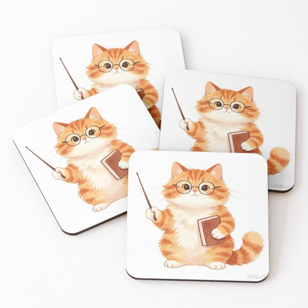 Item preview, Cute Orange Cat Teacher Professor designed and sold by onjirastudio7.