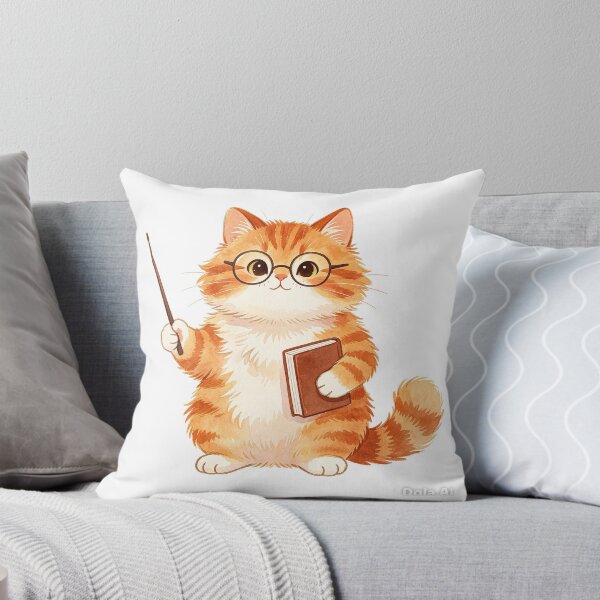 Item preview, Cute Orange Cat Teacher Professor designed and sold by onjirastudio7.