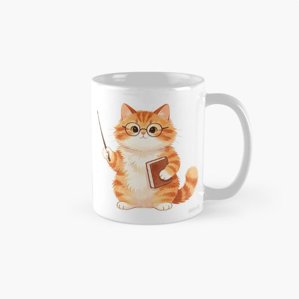 Item preview, Cute Orange Cat Teacher Professor designed and sold by onjirastudio7.