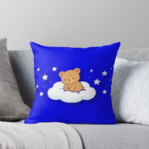 Item preview, Cute Baby Bear Sleeping on Cloud with Stars – Sweet Dream Design designed and sold by MarZeDesigns .