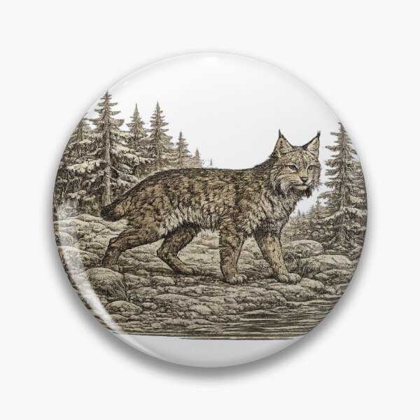 Item preview, Canada Lynx Forest Watcher designed and sold by KrungiT Design .