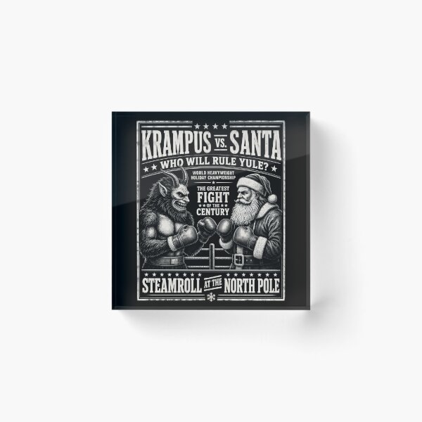 Item preview, Krampus vs Santa North Pole Fight Poster designed and sold by Victor Shadehorn.
