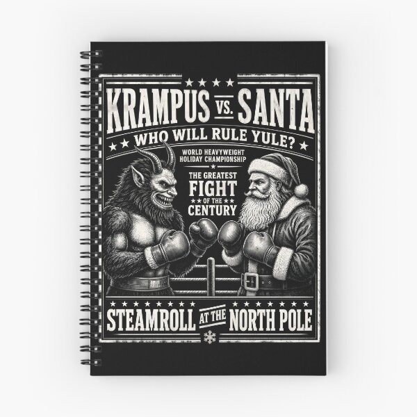 Item preview, Krampus vs Santa North Pole Fight Poster designed and sold by Victor Shadehorn.
