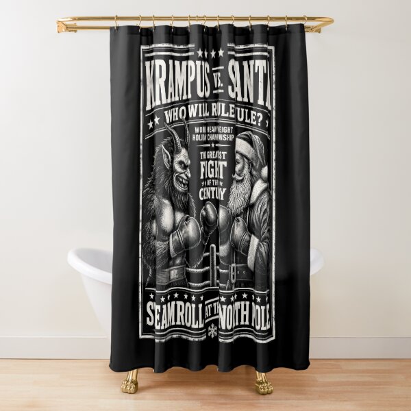 Item preview, Krampus vs Santa North Pole Fight Poster designed and sold by Victor Shadehorn.