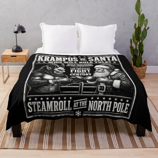 Item preview, Krampus vs Santa North Pole Fight Poster designed and sold by Victor Shadehorn.