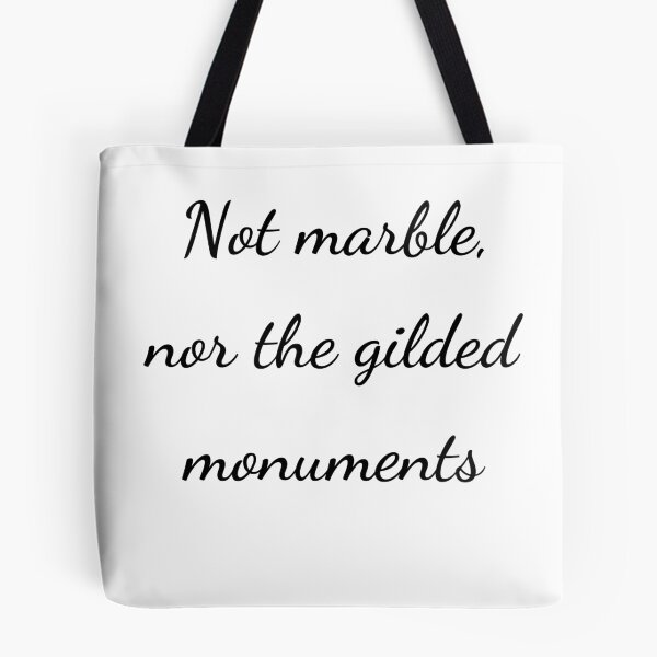 Item preview, "Not marble, nor the gilded monuments" - handwriting black designed and sold by ariksworld.