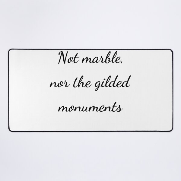 Item preview, "Not marble, nor the gilded monuments" - handwriting black designed and sold by ariksworld.