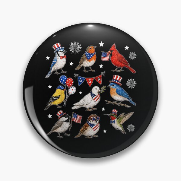 Item preview, Cute Patriotic American Birds Vintage 4th Of July Red White Blue designed and sold by StanaLuis.
