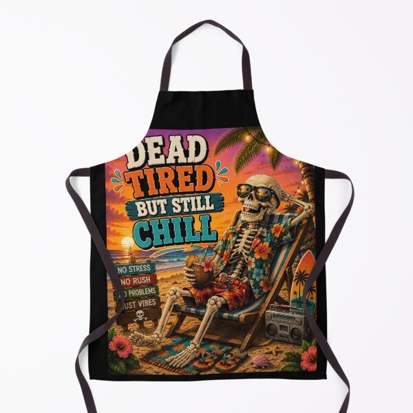 Aperçu de l'œuvre Dead Tired But Still Chill Skeleton créée et vendue par BagFactoryUK.