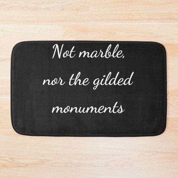 Item preview, "Not marble, nor the gilded monuments" - handwriting white designed and sold by ariksworld.