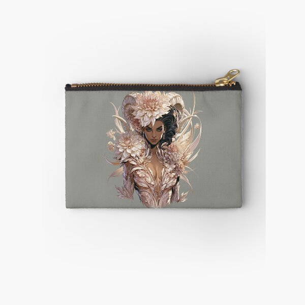 Item preview, Ivory Floral Horned Goddess Fantasy Art designed and sold by MythicMood.